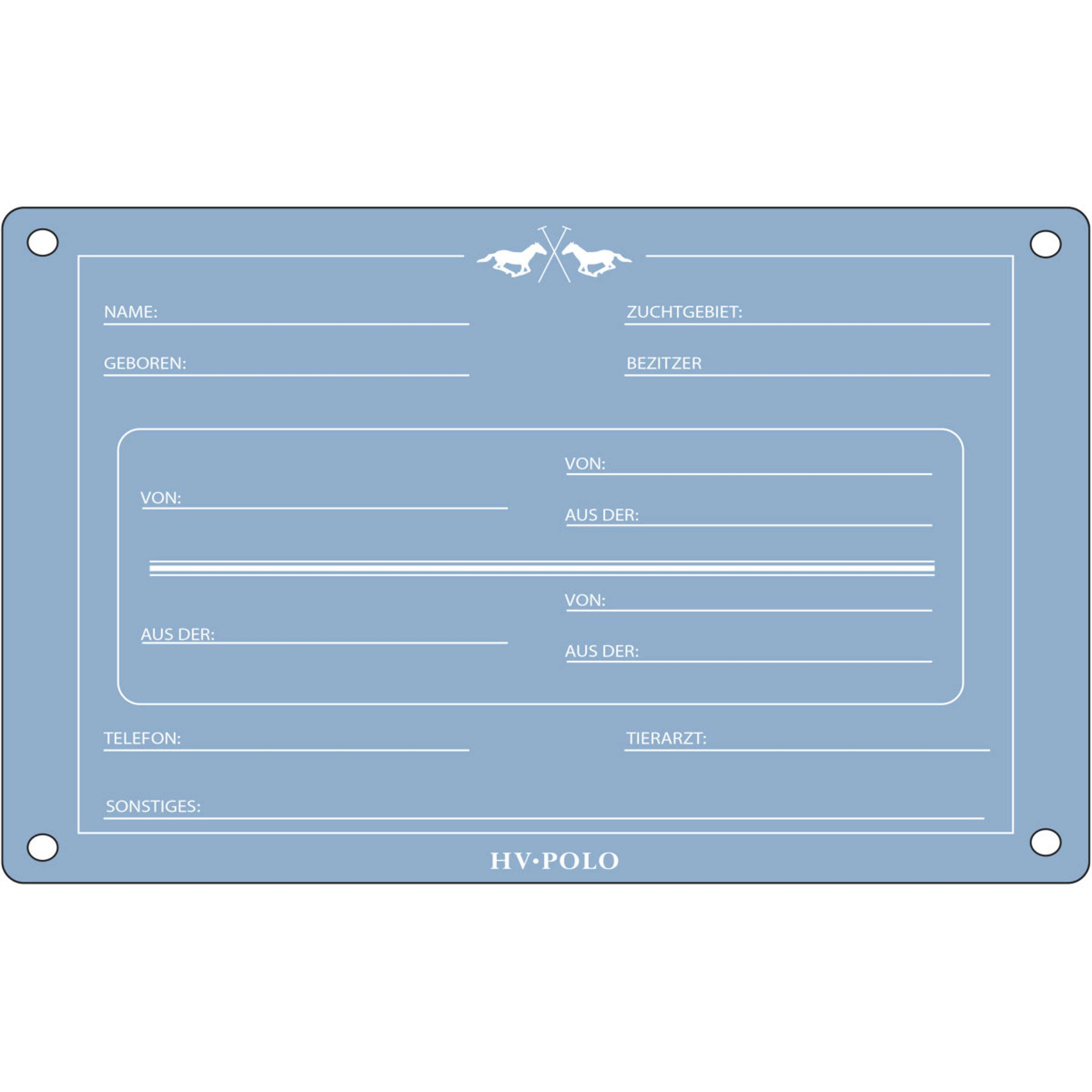 HV Polo Plaque de Box HVPPolo Allemand Powder Blue