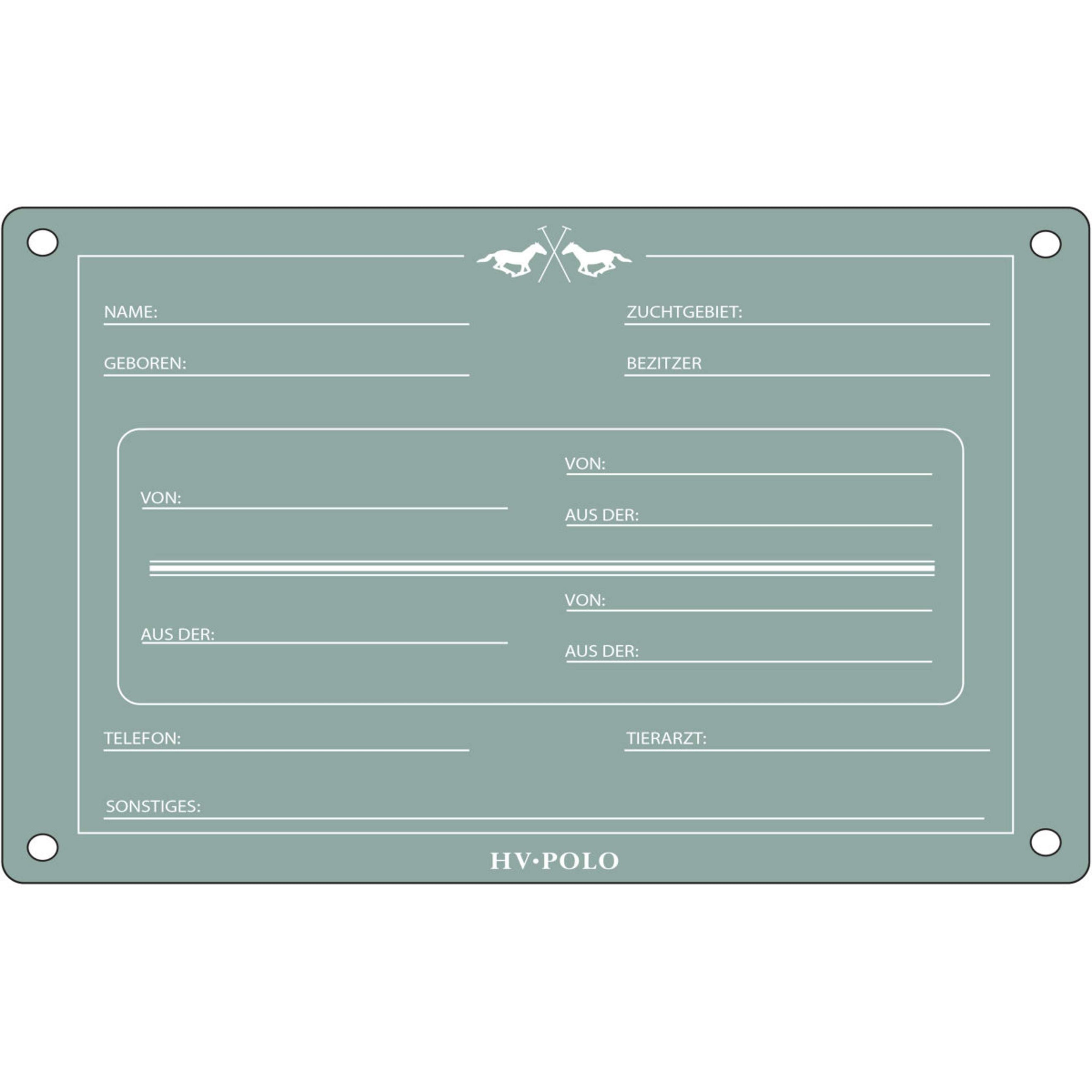 HV Polo Plaque de Box HVPPolo Allemand Aqua Sky HV Polo Plaque de Box HVPPolo Allemand Aqua Sky