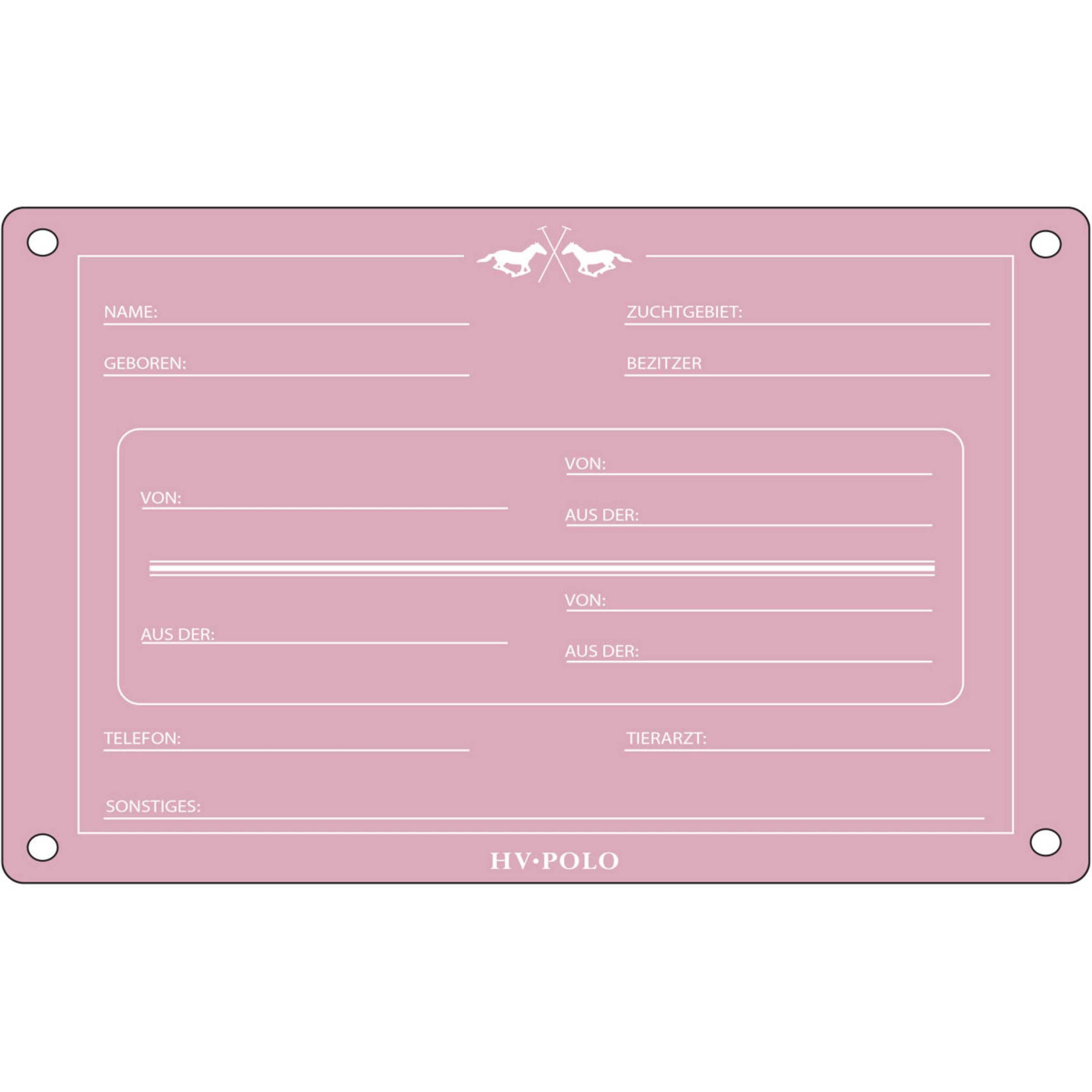 HV Polo Plaque de Box HVPPolo Anglais Pretty Pink HV Polo Plaque de Box HVPPolo Anglais Pretty Pink
