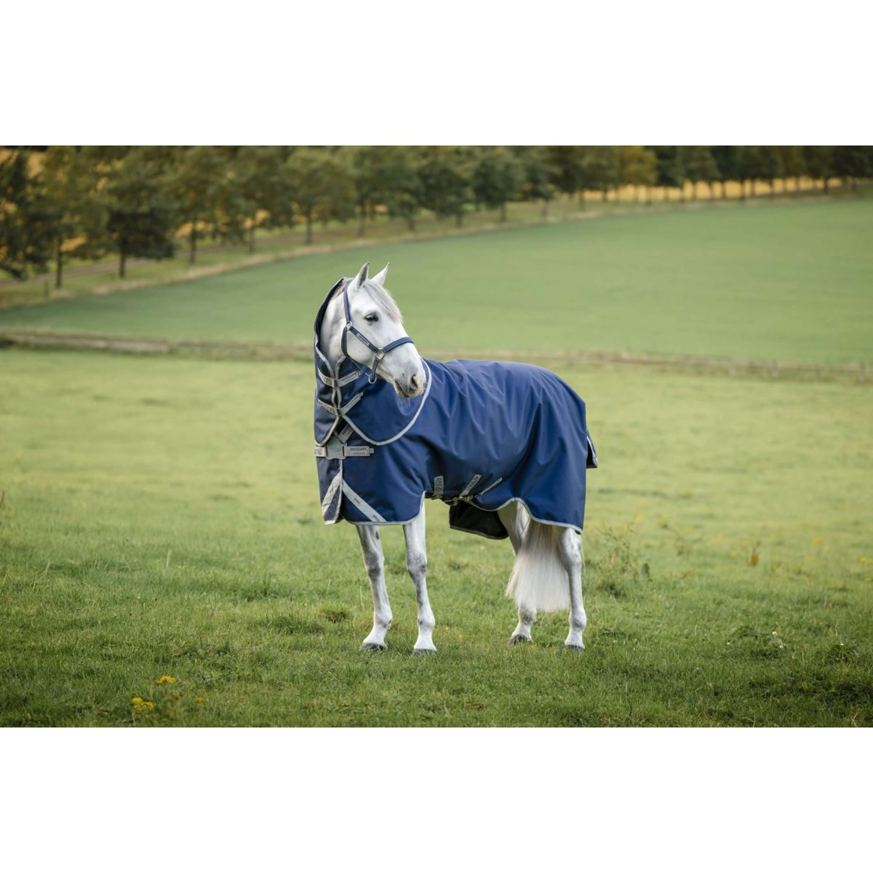 Amigo Turnout Rug FieldSafe Plus 1200D 100g Navy/Titanium Grey/Silver
