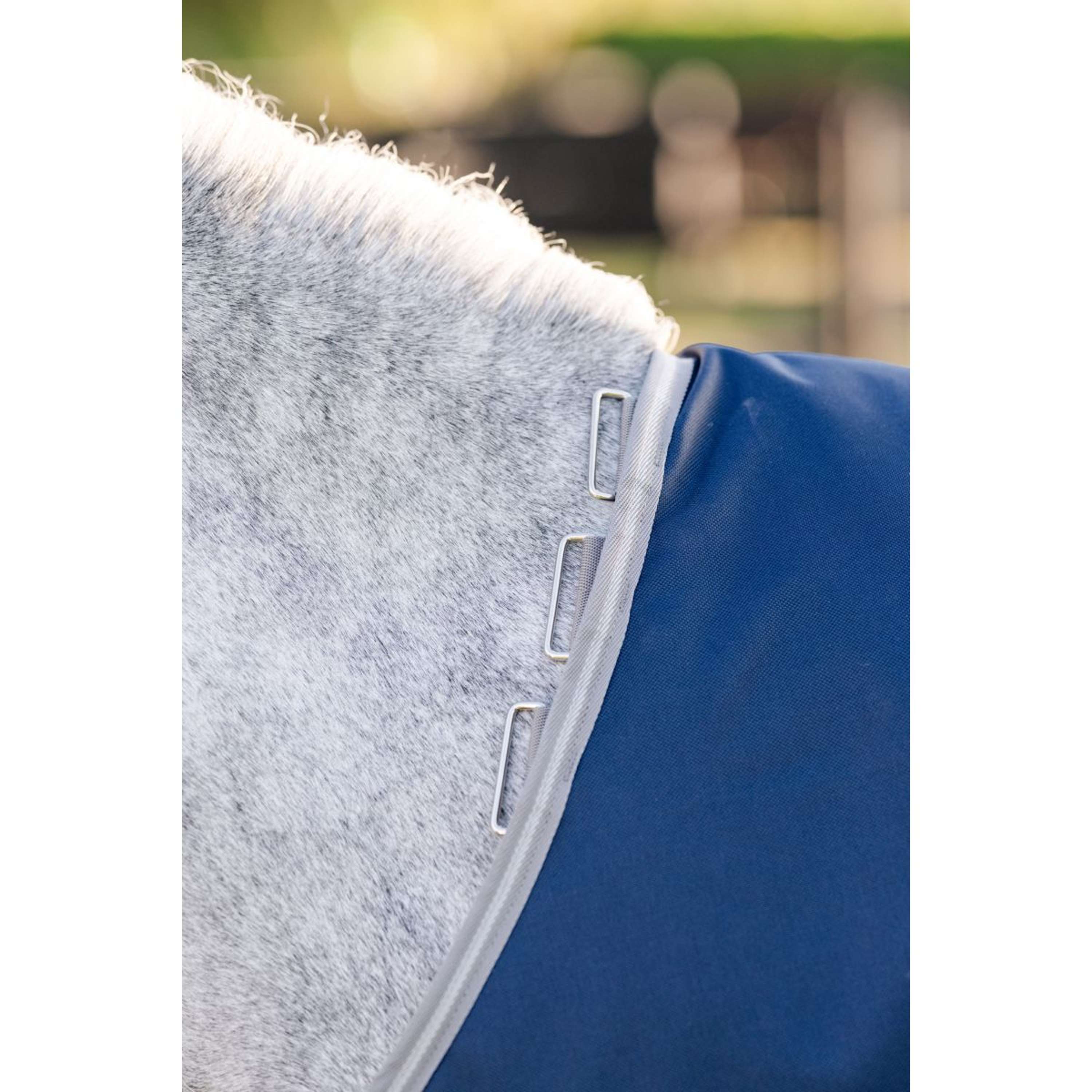 Amigo Chemise Turnout 1200D Pony 50g Marine/Gris Titane/Argent