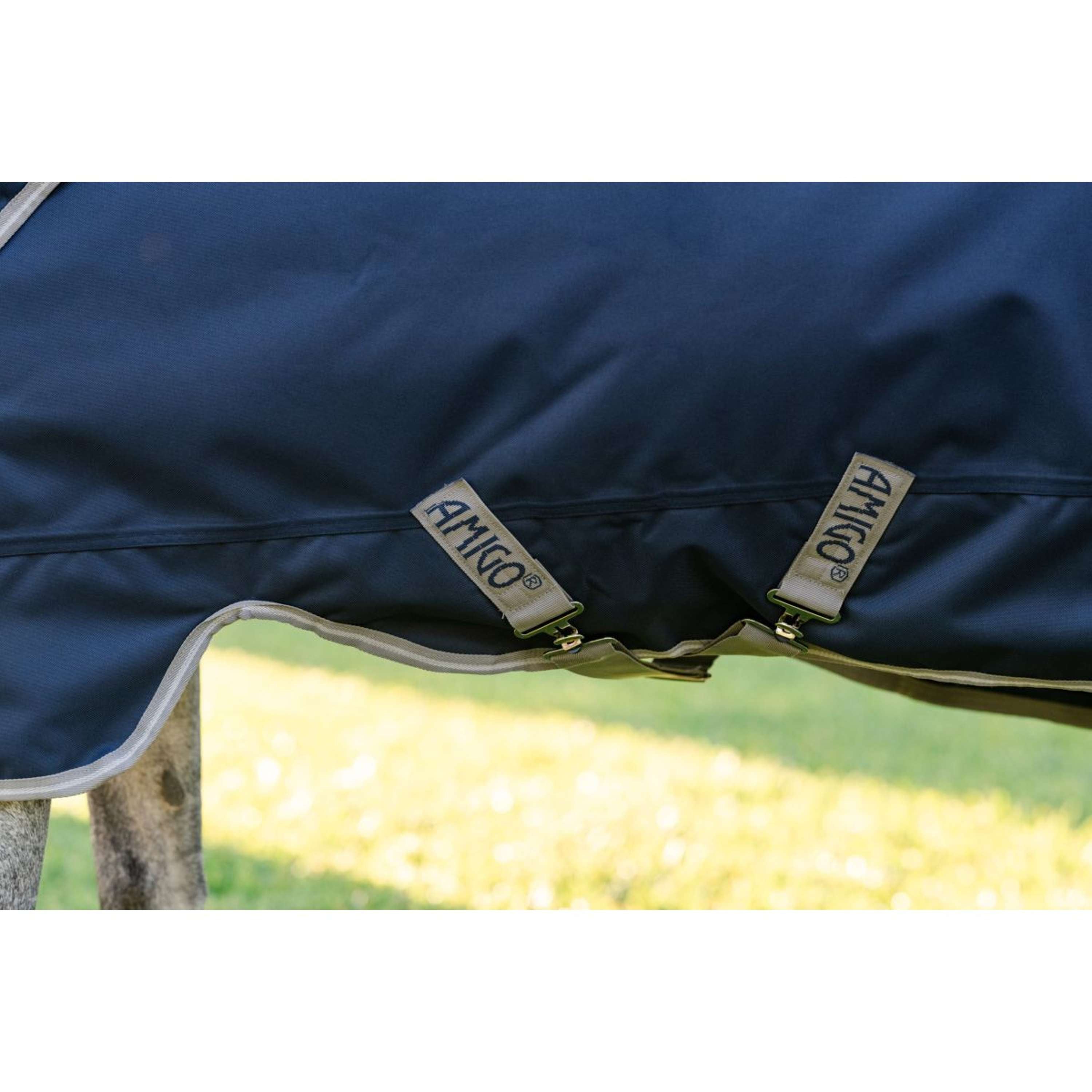 Amigo Chemise Turnout 1200D Pony 50g Marine/Gris Titane/Argent