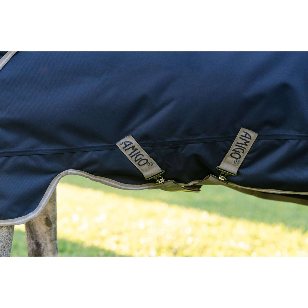Amigo Chemise Turnout 1200D Pony 50g Marine/Gris Titane/Argent
