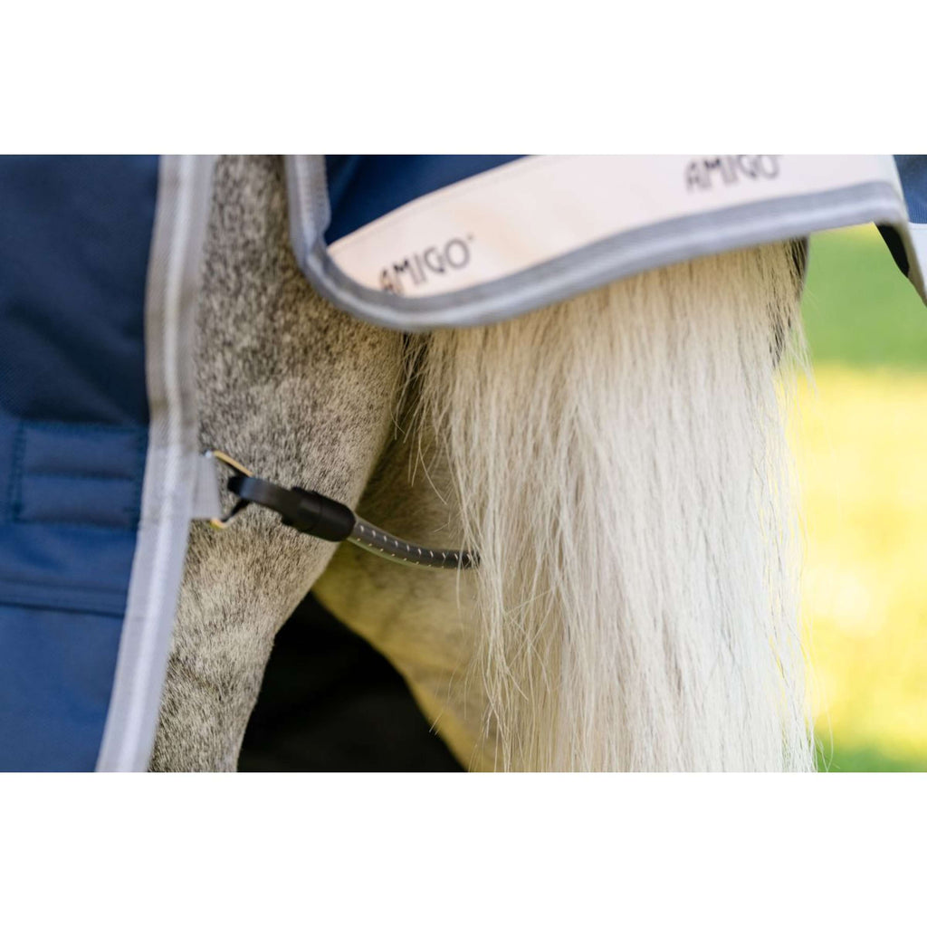 Amigo Chemise Turnout 1200D Pony 50g Marine/Gris Titane/Argent