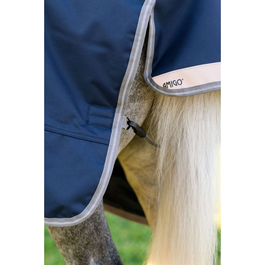Amigo Chemise Turnout 1200D Pony 50g Marine/Gris Titane/Argent