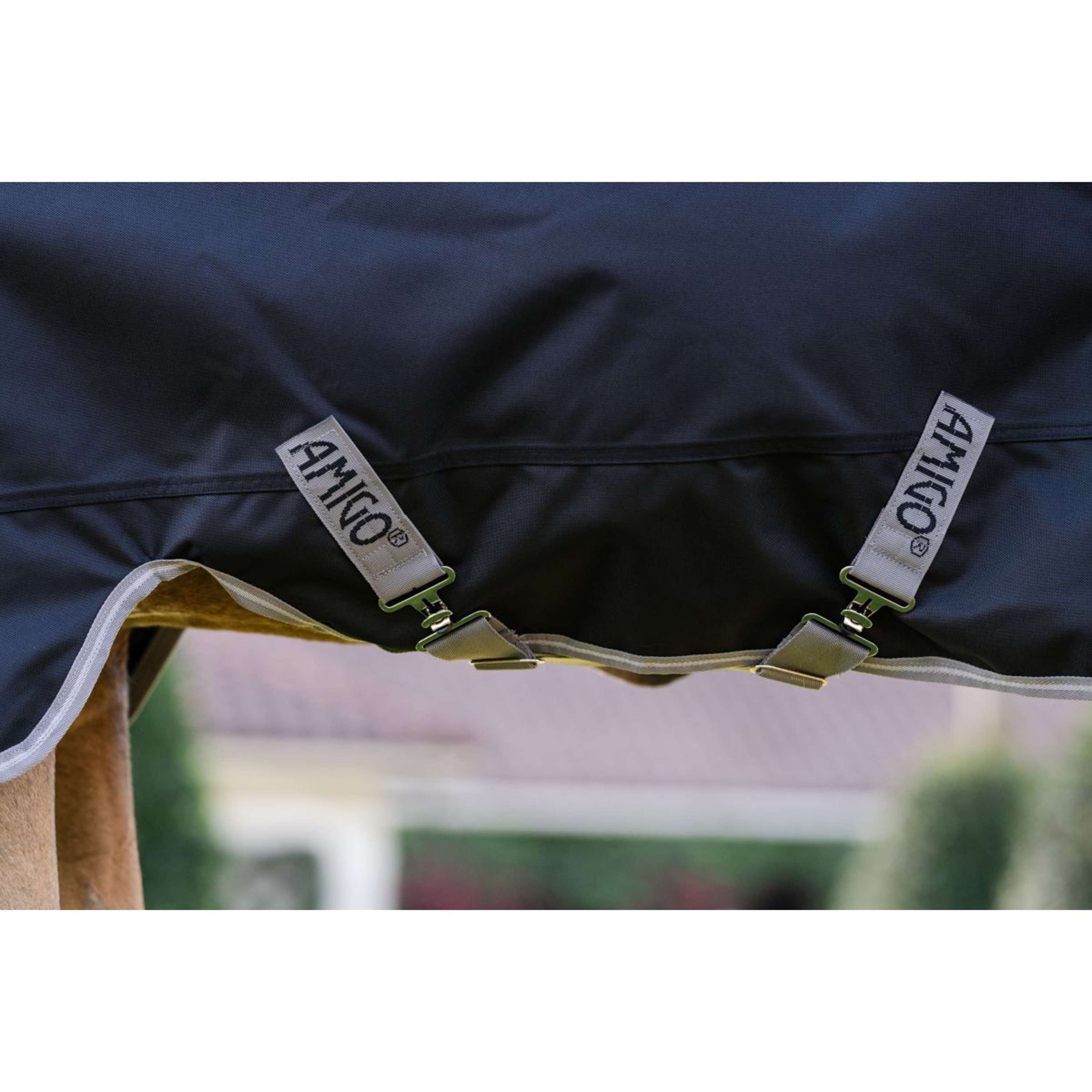 Amigo Chemise Turnout 1200D Pony 0g Noir/Gris Titane/Argent