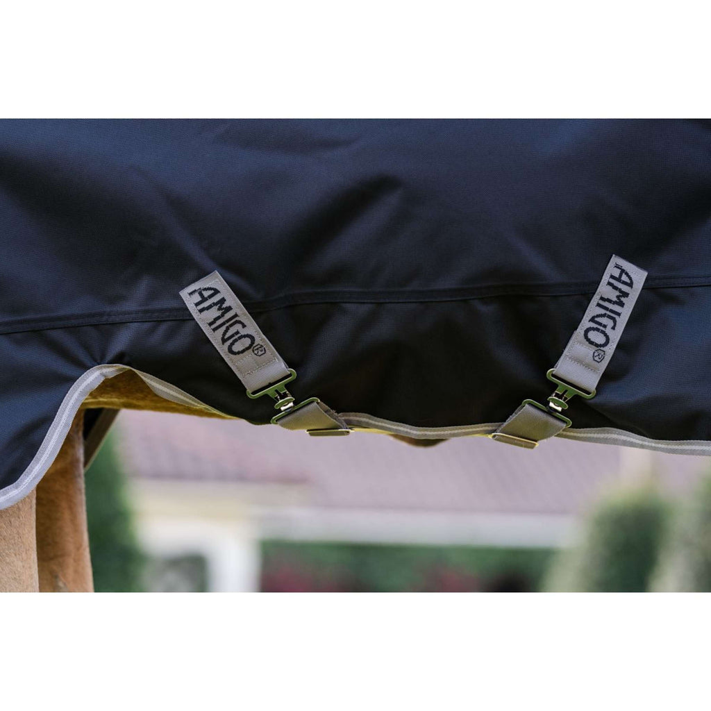 Amigo Chemise Turnout 1200D Pony 0g Noir/Gris Titane/Argent