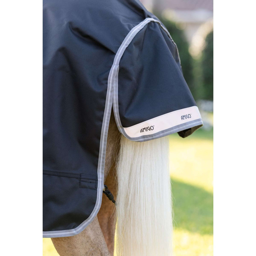 Amigo Chemise Turnout 1200D Pony 0g Noir/Gris Titane/Argent