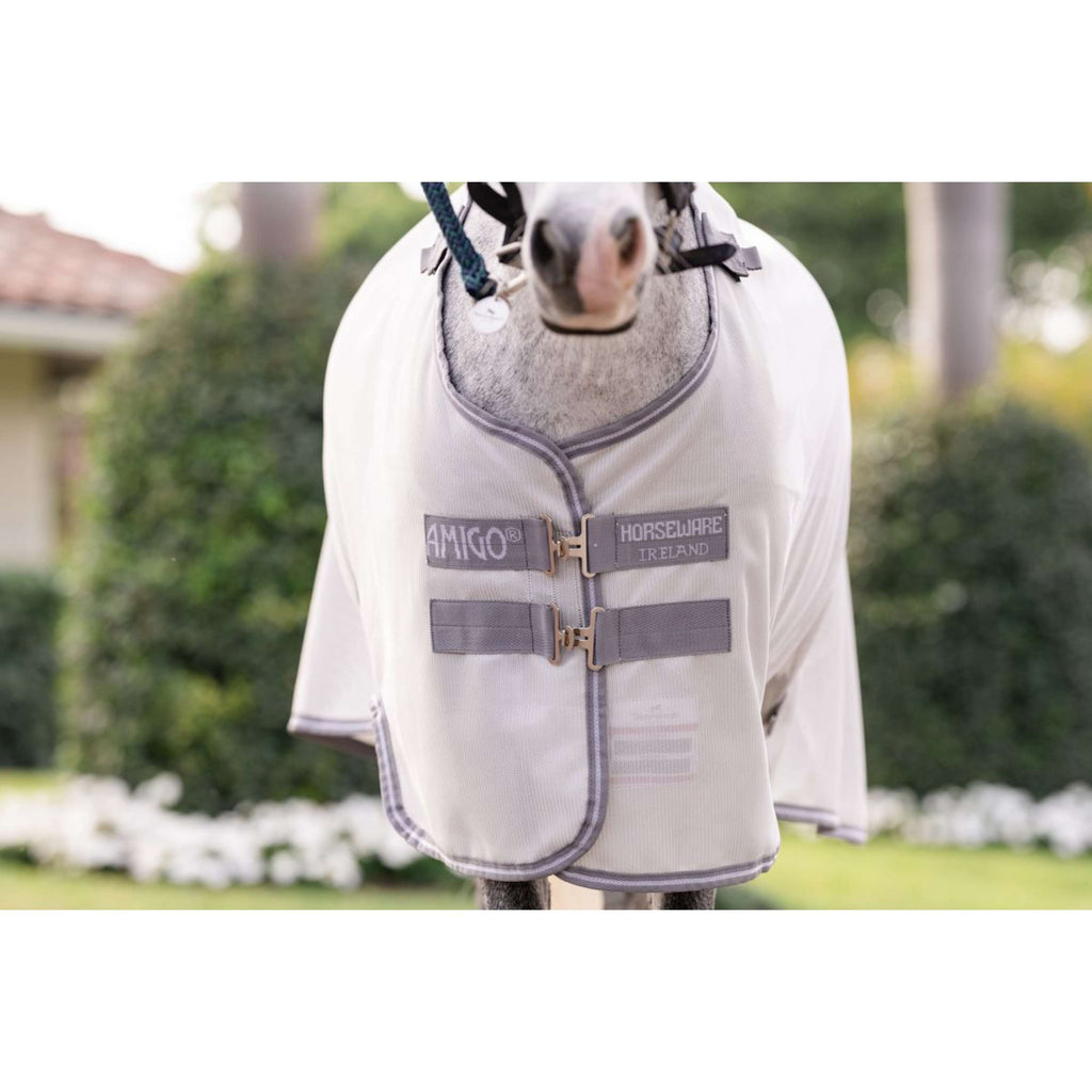 Amigo Bug Rug Plus Pony Argent/Gris Titane/Argent