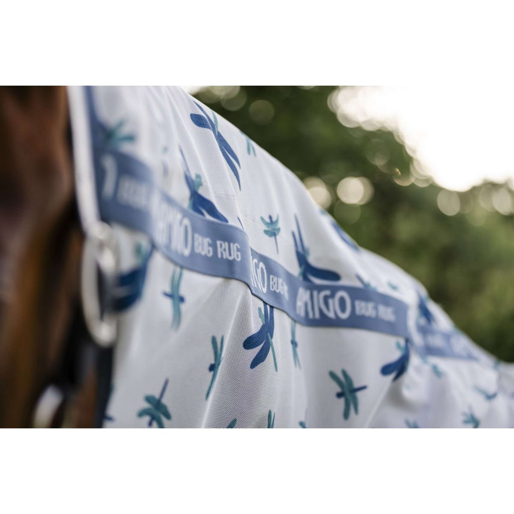 Amigo Couverture Anti-Mouches Plus Dragonfly Print/Silver/Blue/Sage