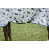 Amigo Couverture Anti-Mouches Pony Dragonfly Print/Silver/Blue/Sage