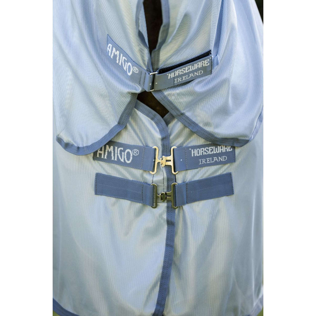 Amigo Couverture Anti-Mouches Integrated Heather Blue/Blue/Silver