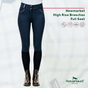 Horseware Pantalon d'Équitation Newmarket High Rise Full Seat Marine