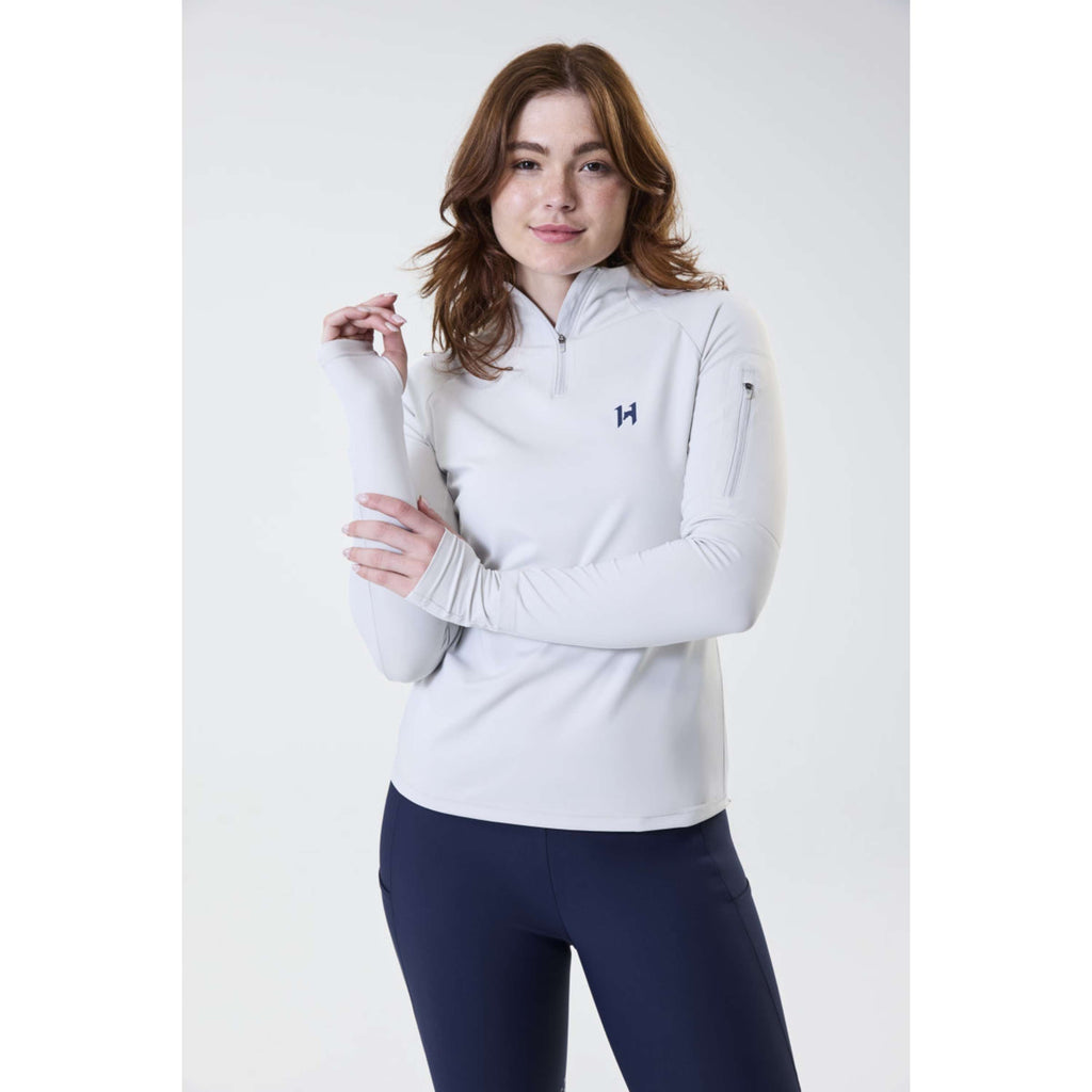 Horseware Shirt Strive Winter Zip Gris
