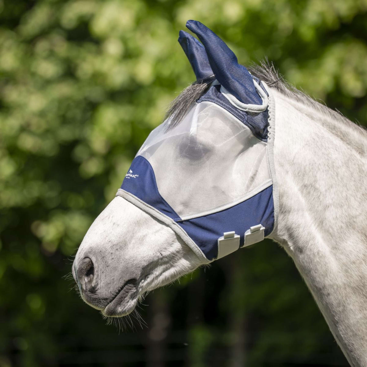 Horseware Masque Anti-Mouches Shield Marin/Argente