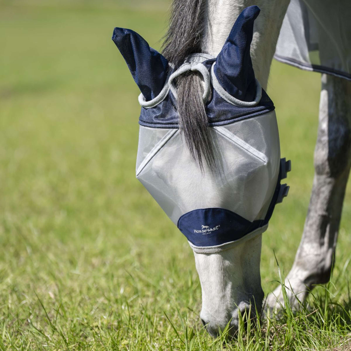 Horseware Masque Anti-Mouches Shield Marin/Argente