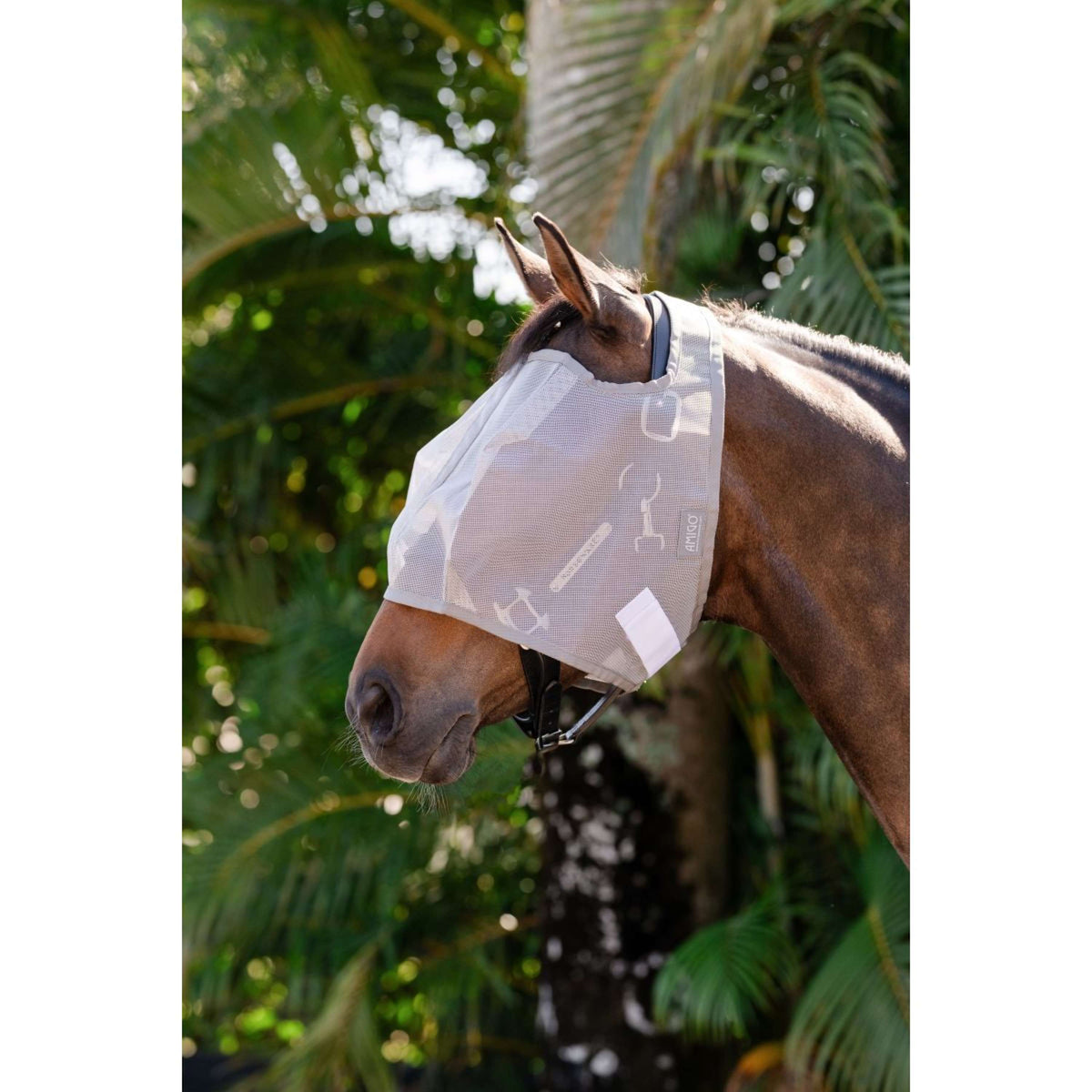 Amigo Masque Anti-Mouches sans Oreilles Argent/Gris Titane/Argent