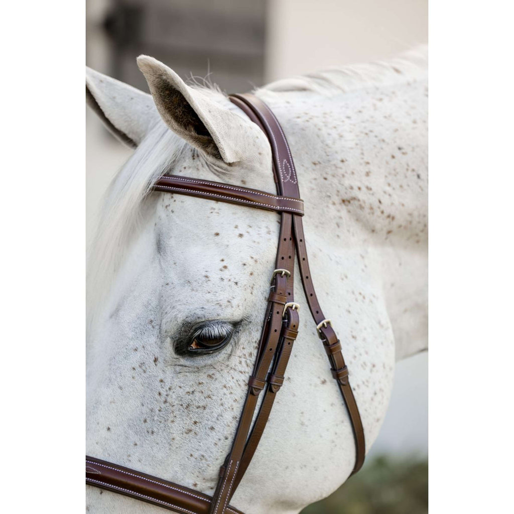 Horseware Bride Hunter Cavesson avec Rênes Dark Tan