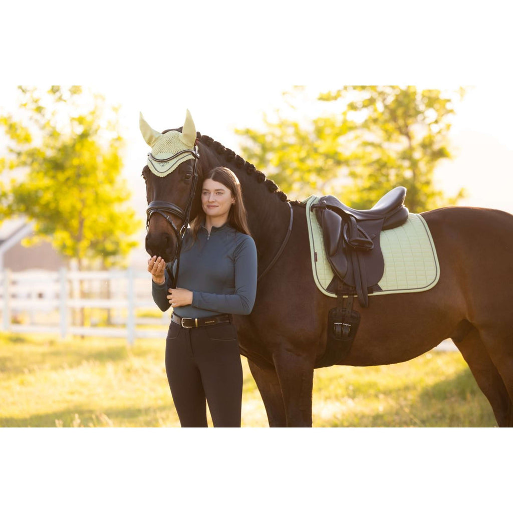 LeMieux Tapis de Selle Suede Square Dressage Macaron