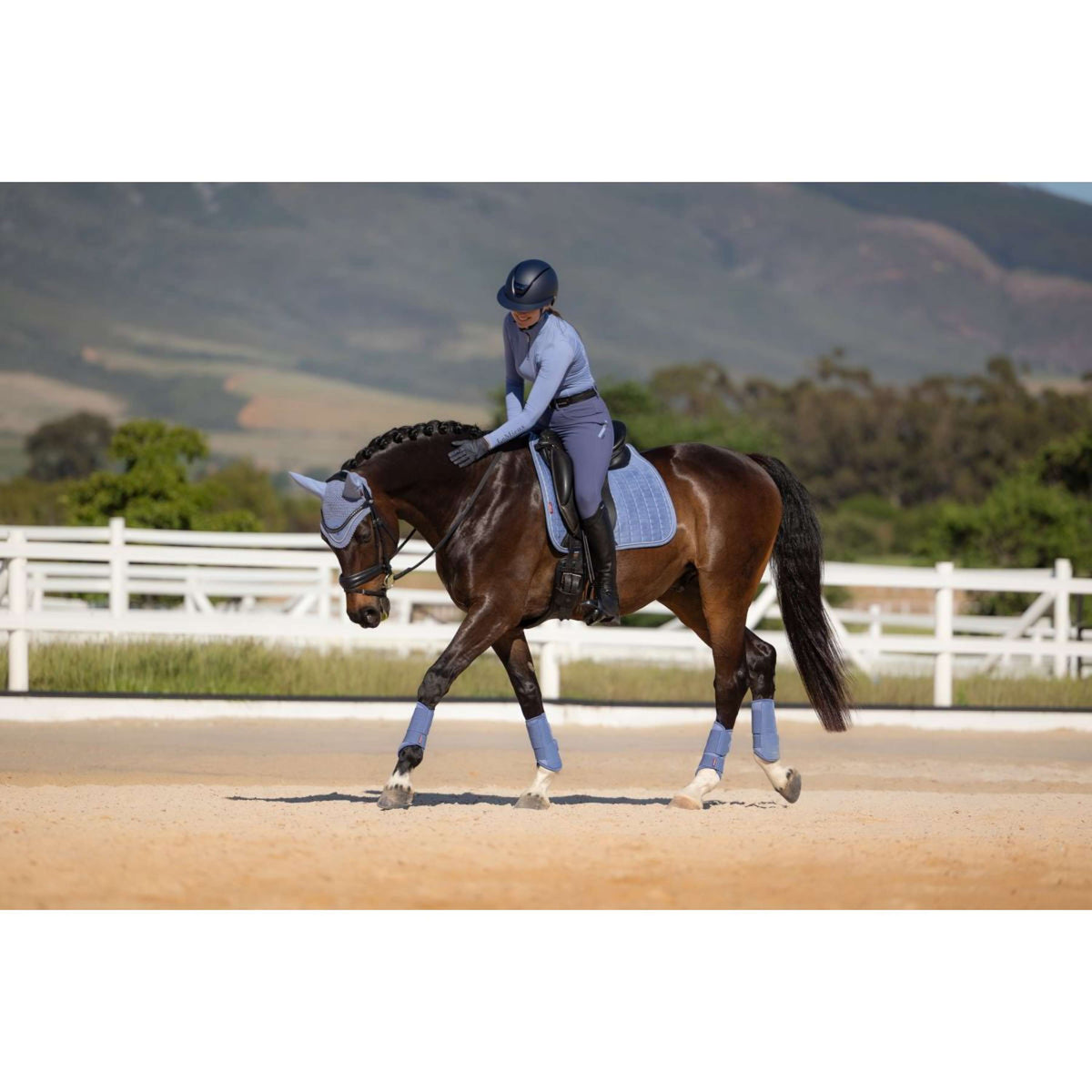 LeMieux Tapis de Selle Suede Square Dressage Powder Blue