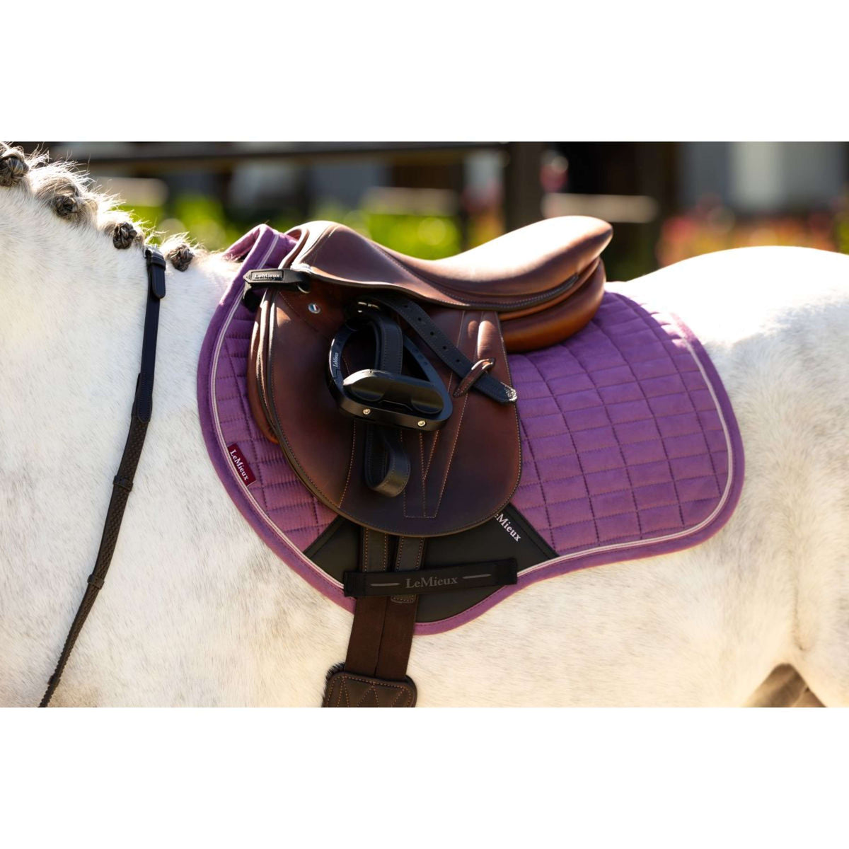 LeMieux Tapis de Selle Mini Suede Close Contact Square de Saut Mallow