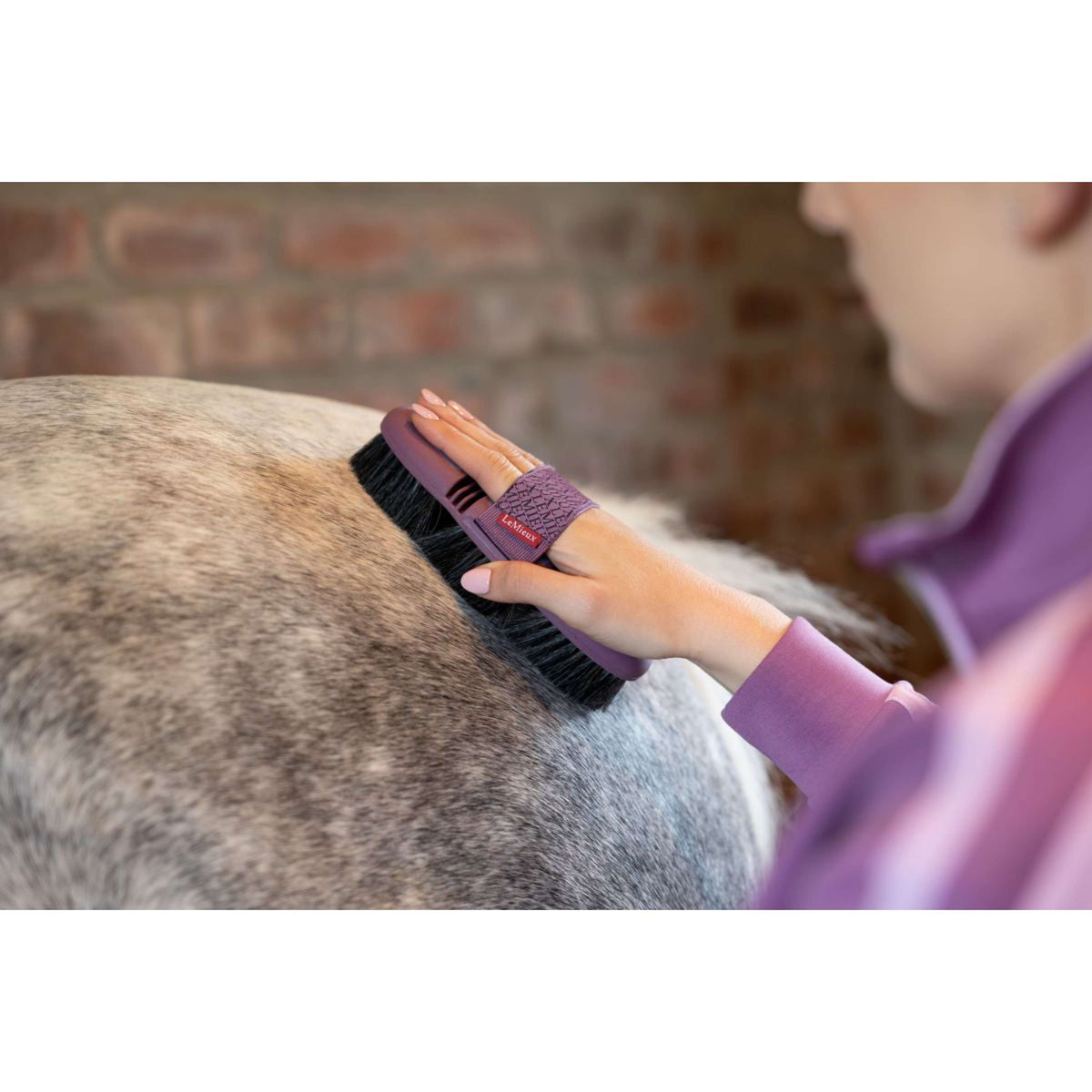 LeMieux Brosse Douce Flexi Crin de Cheval Powder Blue