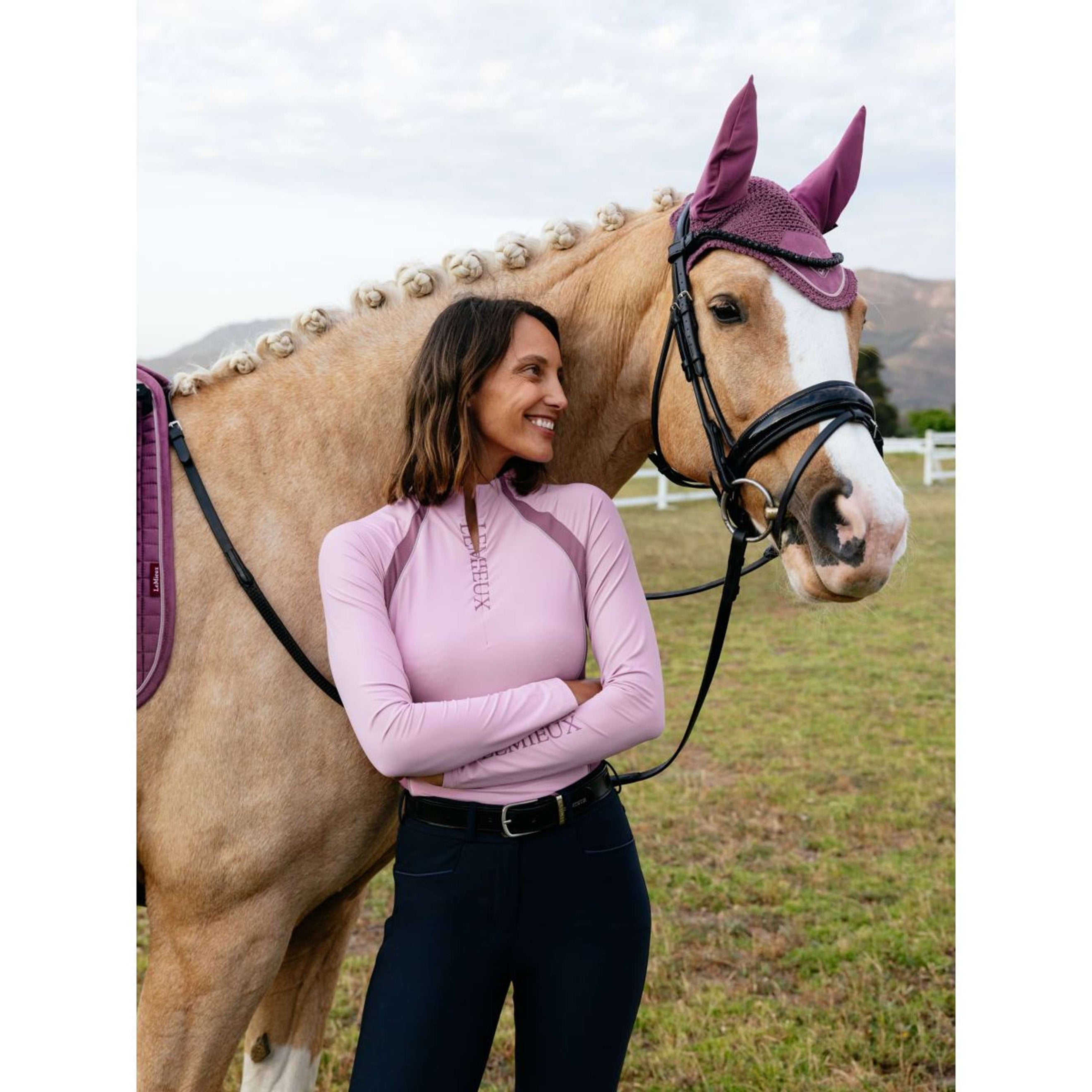 LeMieux Base Layer Philippa Mesh Longues Manches Fondant