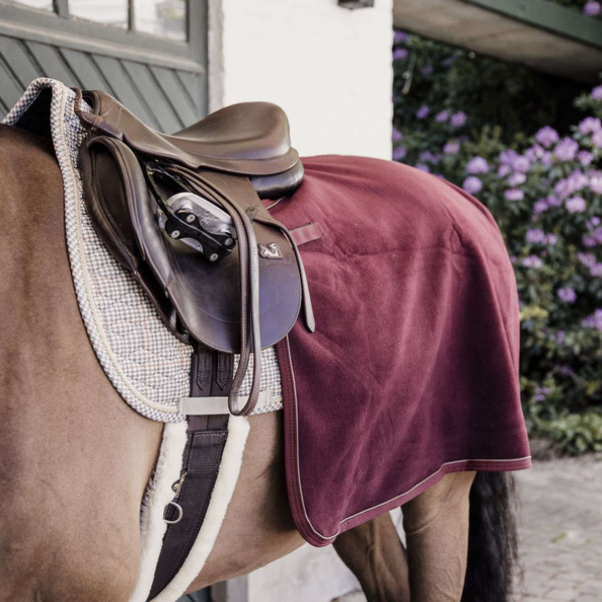 Kentucky Couvre-reins Carré Heavy Fleece Bordeaux