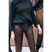 Dyon Longues Jambières en Cuir Standard Marron