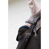 Kentucky Horsewear Bonnet Anti-Mouches Wellington Pied-de-Poule Bordeaux/Marine