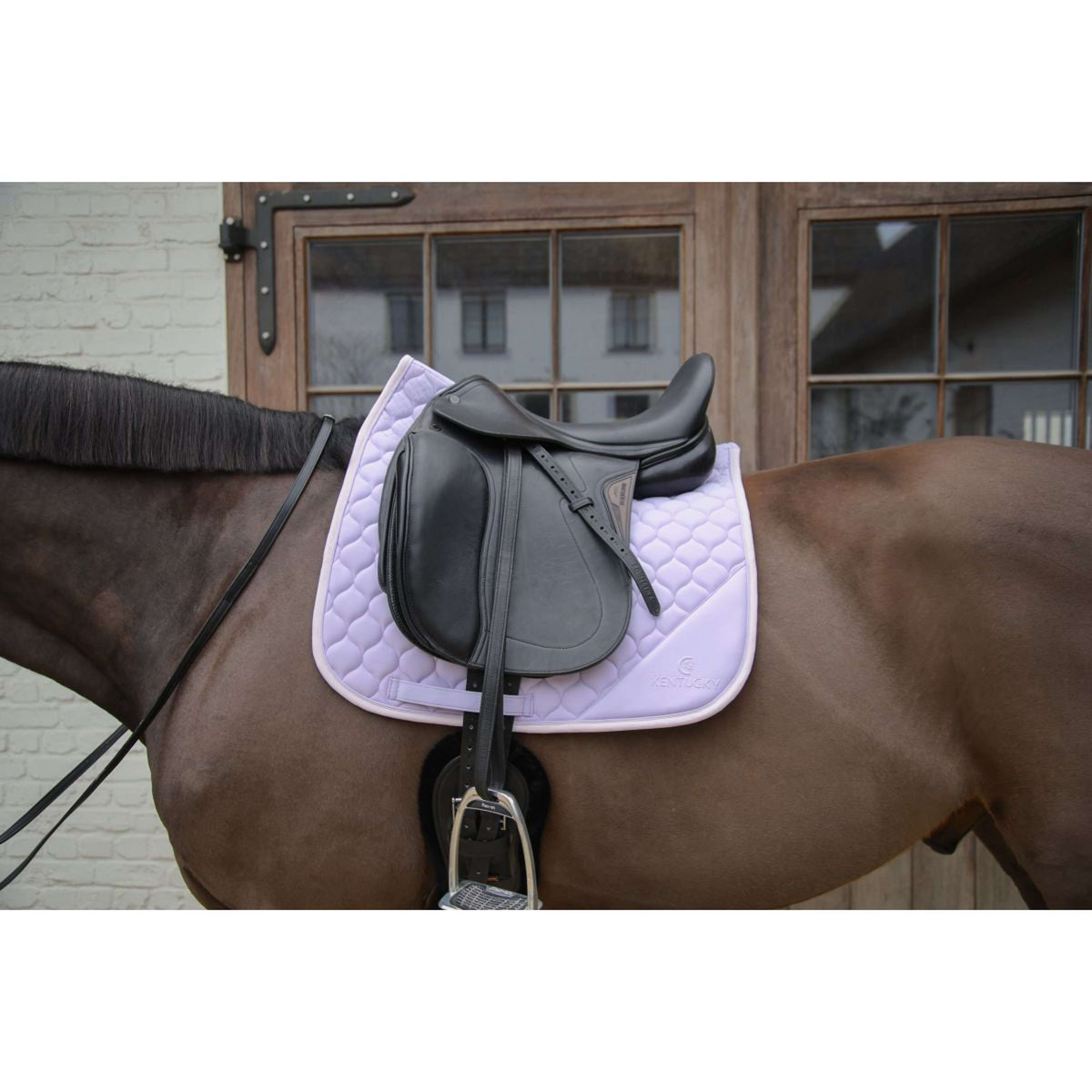 Kentucky Horsewear Tapis de Selle Softshell Onion Quilt Dressage Violet clair/Rose clair
