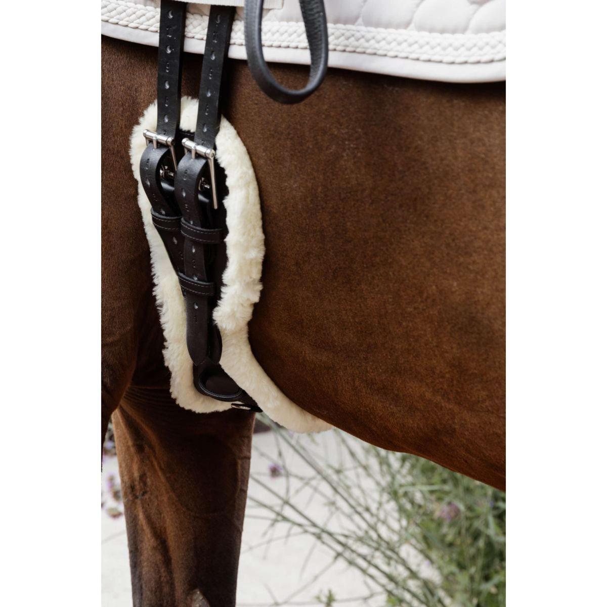 Kentucky Horsewear Sangle de Dressage Anatomic Sheepskin Noir