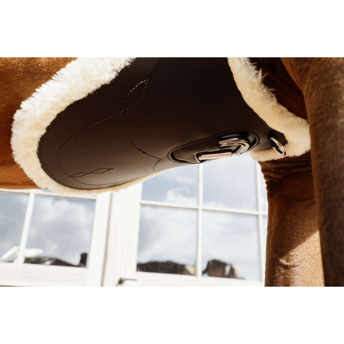 Kentucky Horsewear Sangle d'Obstacle Anatomic Sheepskin Marron