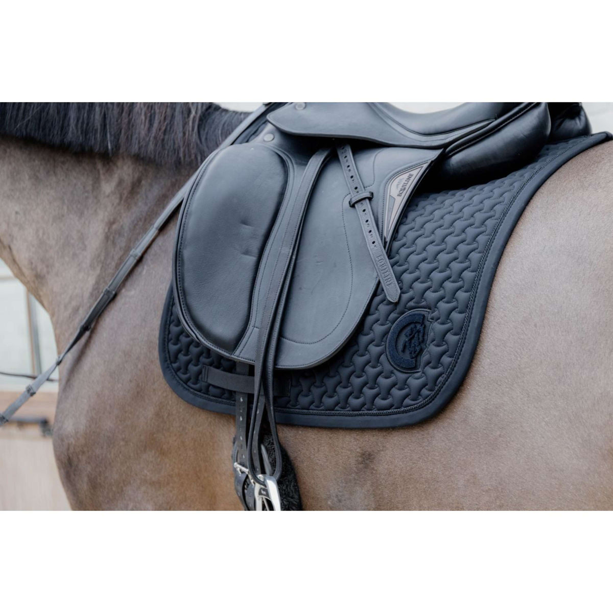 Kentucky Tapis de Selle Plaited 3D Logo Dressage Noir