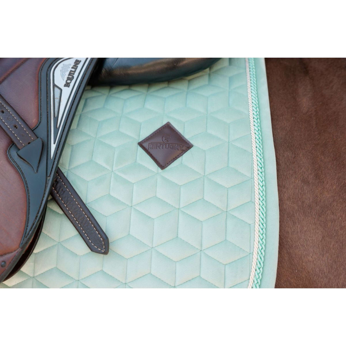 Kentucky Tapis de Selle Velvet de Saut Menthe