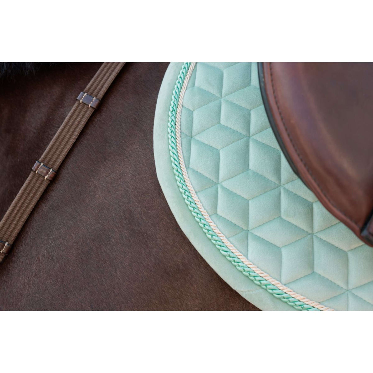 Kentucky Tapis de Selle Velvet de Saut Menthe