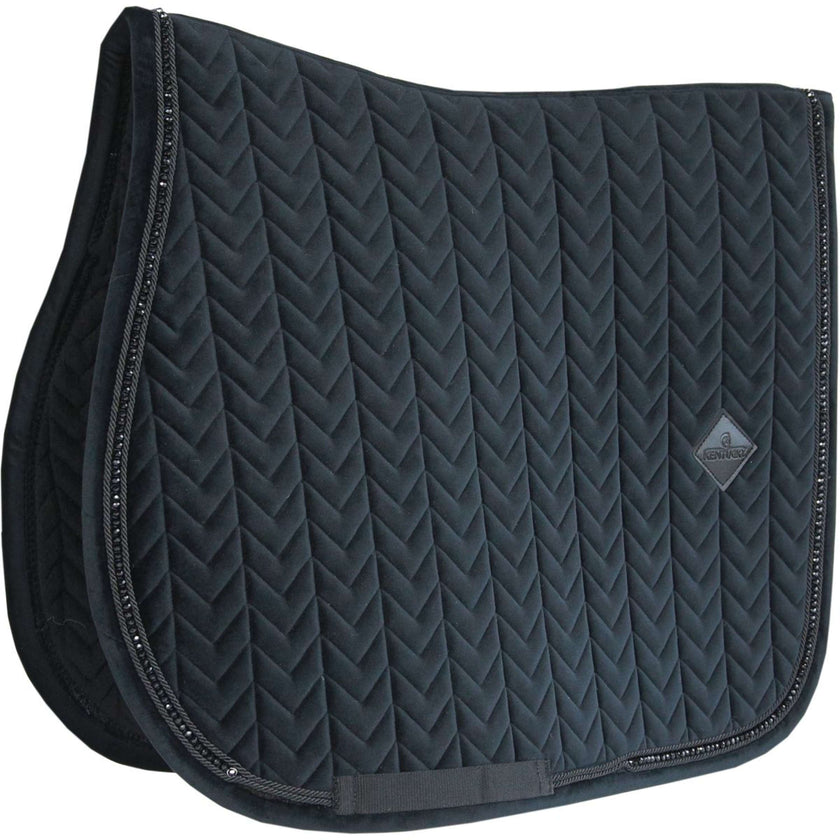 Kentucky Tapis de Selle velours Pearls de Saut Noir
