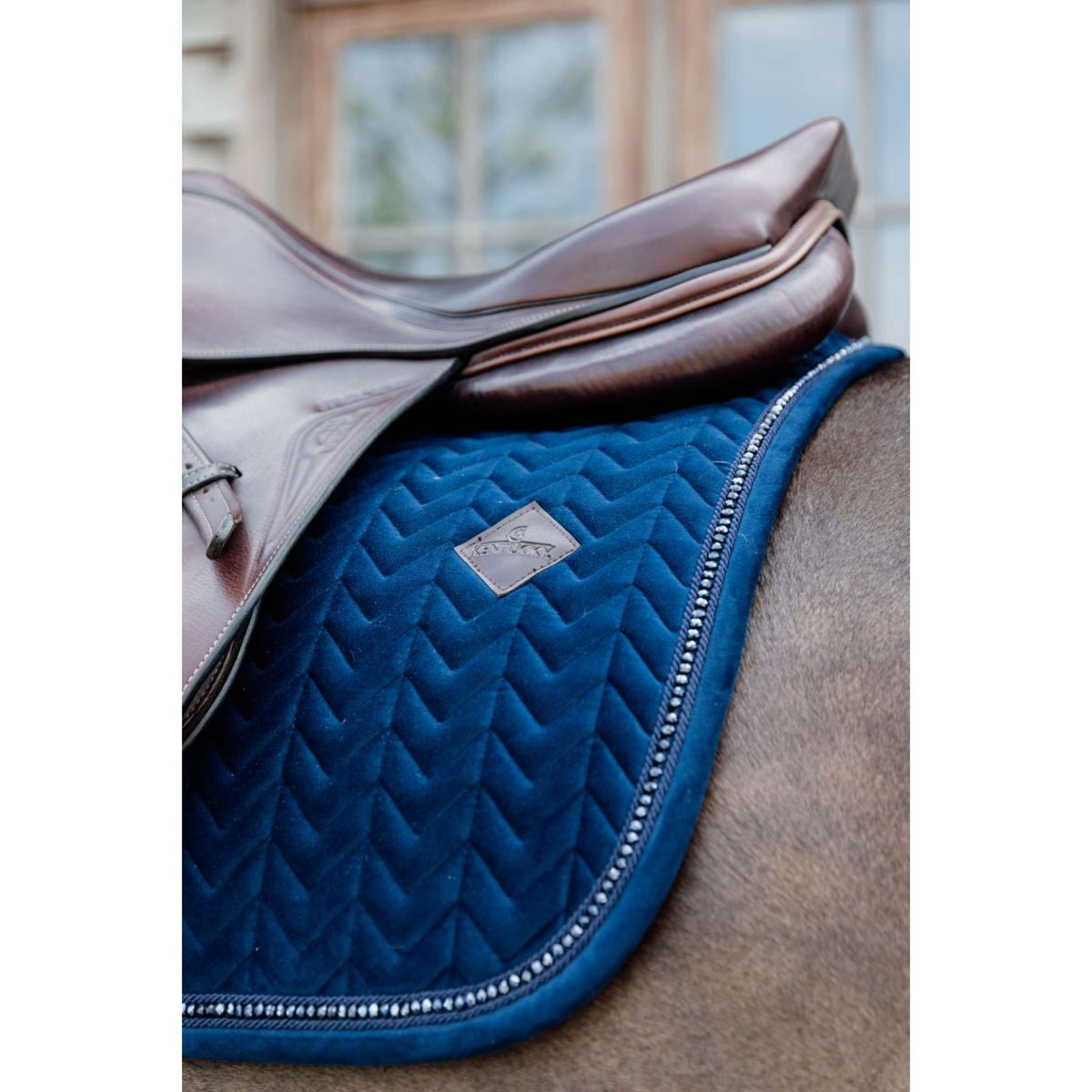 Kentucky Tapis de Selle velours Pearls de Saut Marin