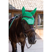 Kentucky Bonnet Anti-Mouches Wellington Velvet Maze Cipher Blanc/Vert