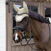 Kentucky Bonnet Anti-Mouches Wellington Velvet Horse Printing Beige