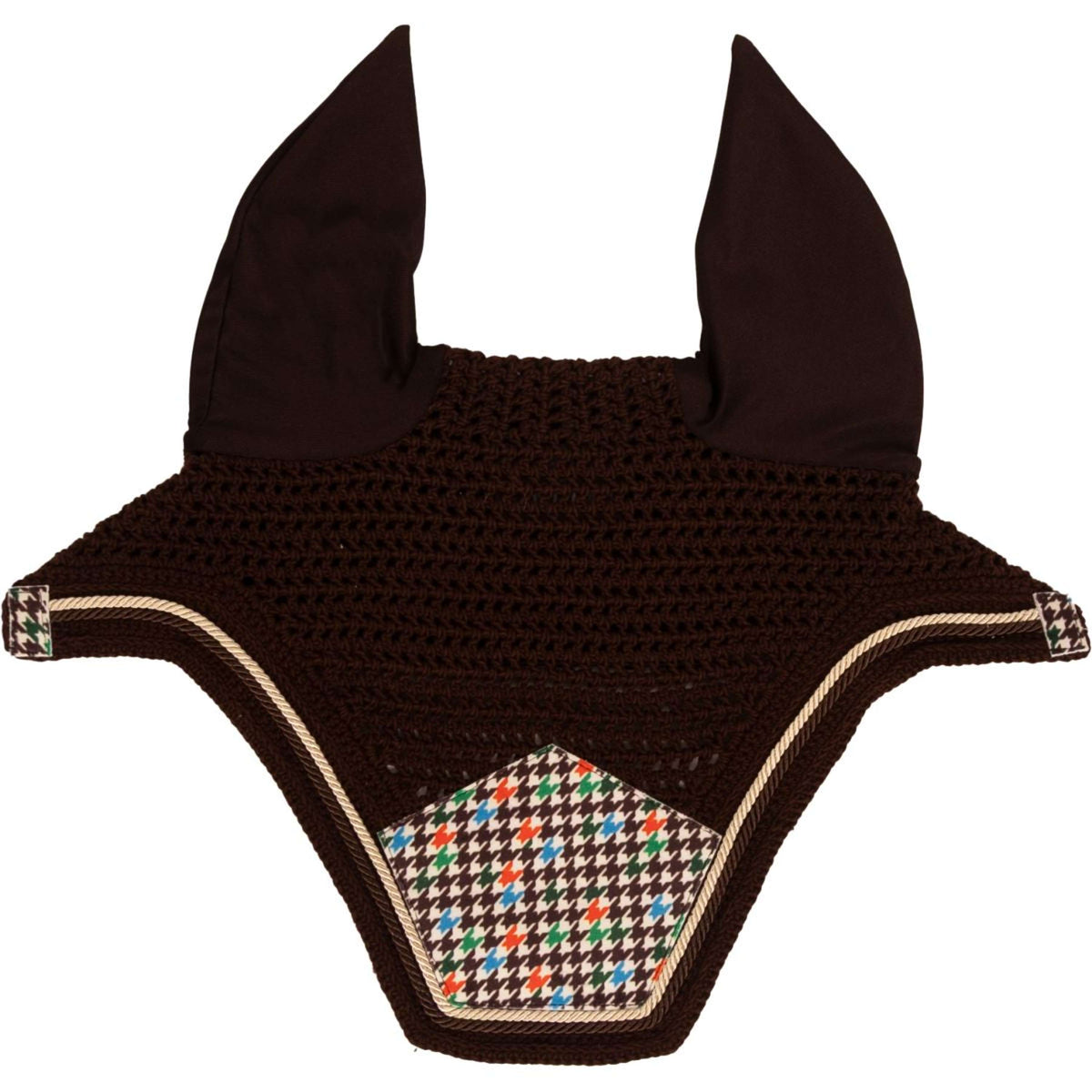 Kentucky Bonnet Anti-Mouches Wellington Velvet Pied De Poule Marron