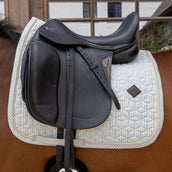 Kentucky Tapis de Selle Velvet Pied de Poule Dressage Gris/Blanc