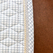 Kentucky Tapis de Selle Velvet Pied de Poule de Saut Gris/Blanc