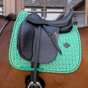 Kentucky Tapis de Selle Velvet Maze Cipher Dressage Blanc/Vert