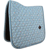 Kentucky Tapis de Selle Velvet Pied De Poule Dressage Marin