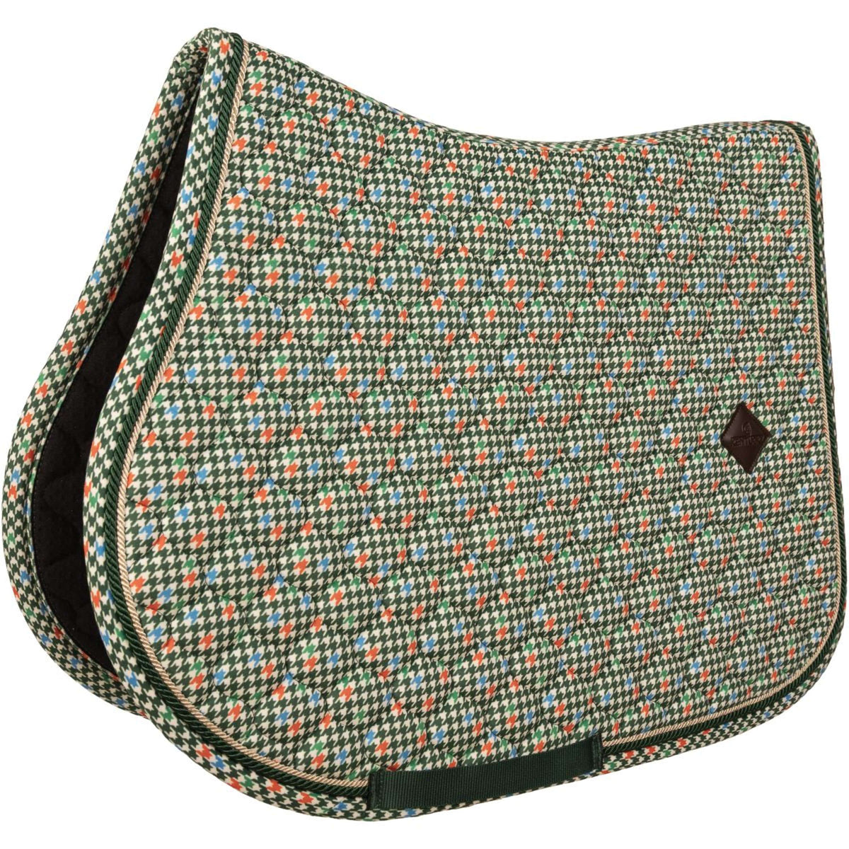 Kentucky Tapis de Selle Velvet Pied De Poule Vert foncé