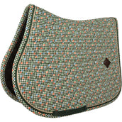 Kentucky Tapis de Selle Velvet Pied De Poule Vert foncé