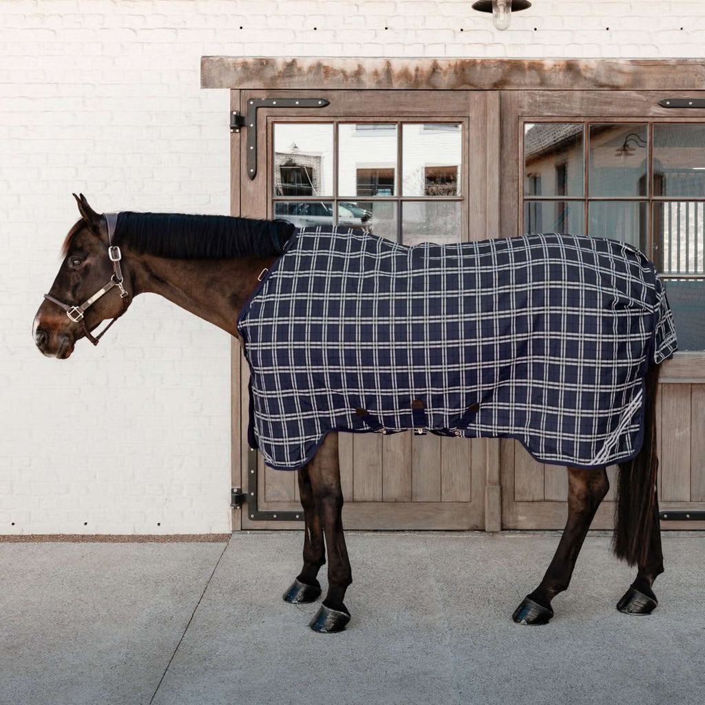 Kentucky Turnout Rug All Weather Waterproof Comfort 200g Navy Check