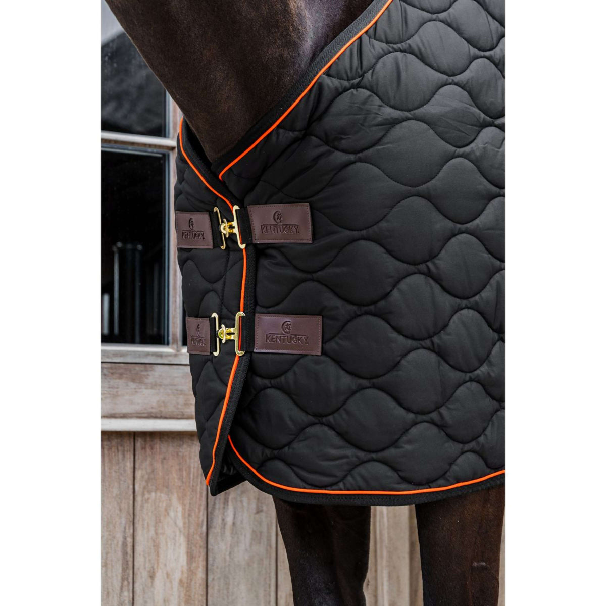 Kentucky Couverture d'Écurie Wave Noir