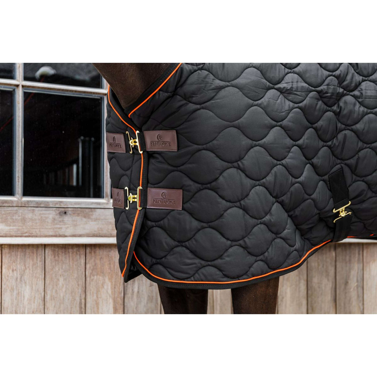 Kentucky Couverture d'Écurie Wave Noir